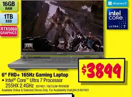 JB Hi-Fi 6" fhd+ 165hz gaming laptop offer
