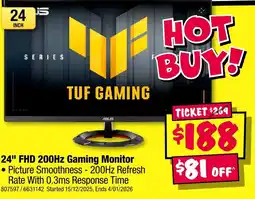 JB Hi-Fi 24" fhd 200hz gaming monitor offer