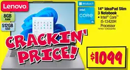 JB Hi-Fi 14" ideapad slim 3 notebook offer