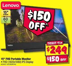 JB Hi-Fi 15" fhd portable monitor offer