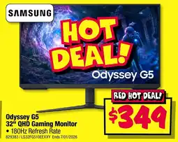 JB Hi-Fi Odyssey G5 32" QHD Gaming Monitor offer