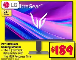 JB Hi-Fi 24" ultragear gaming monitor offer