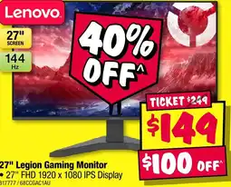 JB Hi-Fi 27" Legion Gaming Monitor offer