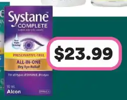 Priceline Systane Complete Lubricant Eye Drops Preservative Free offer