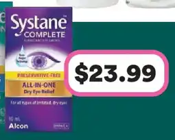 Priceline Systane Complete Lubricant Eye Drops Preservative Free offer