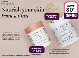 Priceline JSHealth Protein + Probiotics + Collagen Vanilla Cream offer