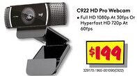 JB Hi-Fi C922 HD Pro Webcam offer