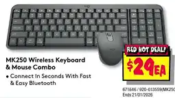 JB Hi-Fi MK250 Wireless Keyboard & Mouse Combo offer