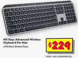 JB Hi-Fi MX Keys Advanced Wireless Keyboard For Mac offer