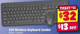 JB Hi-Fi 330 Wireless Keyboard Combo offer
