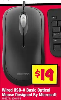 JB Hi-Fi Wired USB-A Basic Optical Mouse Designed By Microsoft offer