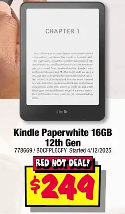 JB Hi-Fi Kindle Paperwhite 16GB 12th Gen offer
