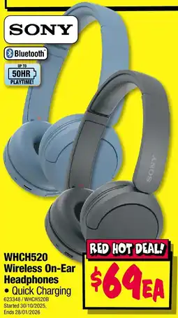 JB Hi-Fi WHCH520 Wireless On-Ear Headphones offer