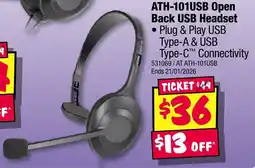 JB Hi-Fi ATH-101USB Open Back USB Headset offer