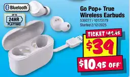 JB Hi-Fi Go Pop+ True Wireless Earbuds offer