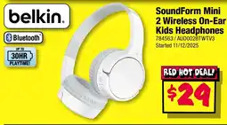JB Hi-Fi SoundForm Mini 2 Wireless On-Ear Kids Headphones offer