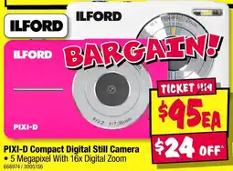 JB Hi-Fi PIXI-D Compact Digital Still Camera 5 Megapixel With 16x Digital Zoom offer