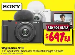 JB Hi-Fi Vlog Camera ZV-1F offer