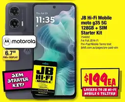 JB Hi-Fi JB Hi-Fi Mobile moto g35 5G 128GB + SIM Starter Kit offer