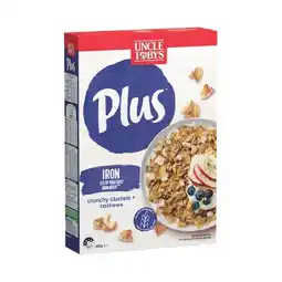 Woolworths Uncle Tobys Plus Cereal 620-705g or Nestle Milo Cereal 535-620g offer
