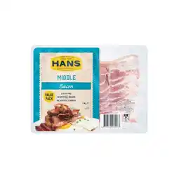 Woolworths Hans Shortcut or Middle Bacon 1 kg – From the Fridge offer