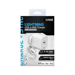 Woolworths Crest Lightning USB-A Wall Charger & Lightning Cable 1 Metre offer
