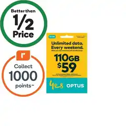 Woolworths Optus $59 SIM Starter Kit§ offer