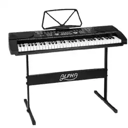 Woolworths Alpha 61 Keys Electronic Piano Keyboard Digital Electric, Black offer