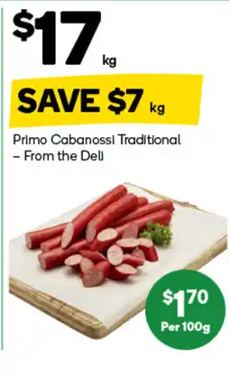 Woolworths Primo Cabanossi Traditional offer