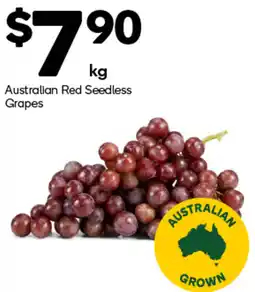 Woolworths Australian Red Seedless Grapes offer