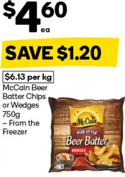 Woolworths McCain Beer Batter Chips or Wedges From the Freezer offer