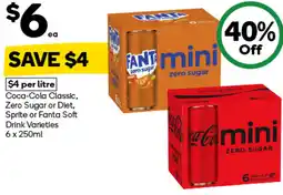 Woolworths Coca-Cola Classic, Zero Sugar or Diet, Sprite or Fanta Soft Drink Varieties offer