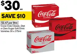 Woolworths Coca-Cola Classic, Diet or Zero Sugar Soft Drink Varieties offer