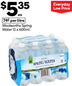 Woolworths Woolworths Spring Water offer