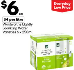 Woolworths Woolworths Lightly Sparkling Water Varieties offer
