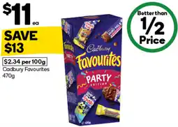 Woolworths Cadbury Favourites offer