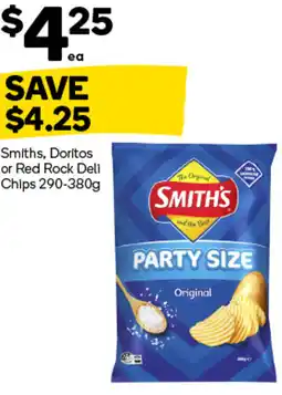 Woolworths Smiths, Doritos or Red Rock Deli Chips offer