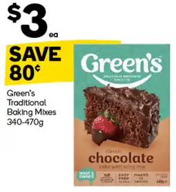 Woolworths Green's Traditional Baking Mixes offer