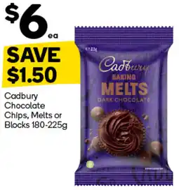 Woolworths Cadbury Chocolate Chips, Melts or Blocks offer