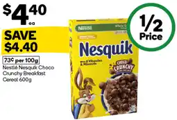 Woolworths Nestlé Nesquik Choco Crunchy Breakfast Cereal offer