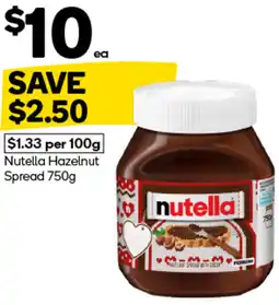 Woolworths Nutella Hazelnut Spread offer