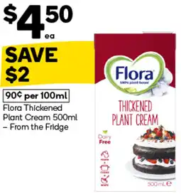 Woolworths Flora Thickened Plant Cream From the Fridge offer