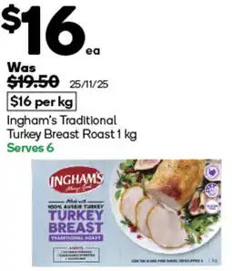 Woolworths Ingham's Traditional Turkey Breast Roast offer