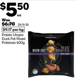 Woolworths Potato Utopia Duck Fat Roast Potatoes offer