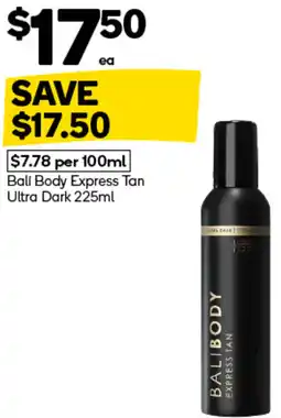 Woolworths Bali Body Express Tan Ultra Dark offer