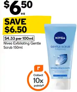 Woolworths Nivea Exfoliating Gentle Scrub offer