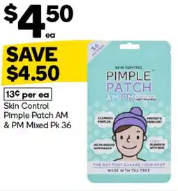 Woolworths Skin Control Pimple Patch AM & PM Mixed offer