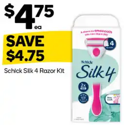 Woolworths Schick Silk 4 Razor Kit offer