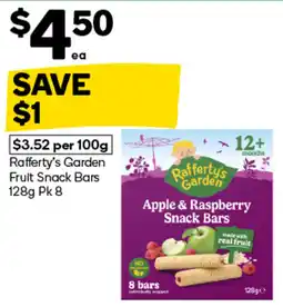 Woolworths Rafferty's Garden Fruit Snack Bars offer