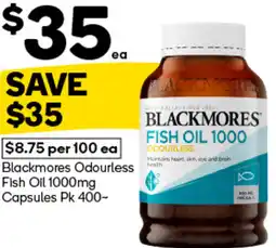 Woolworths Blackmores Odourless Fish Oil Capsules offer